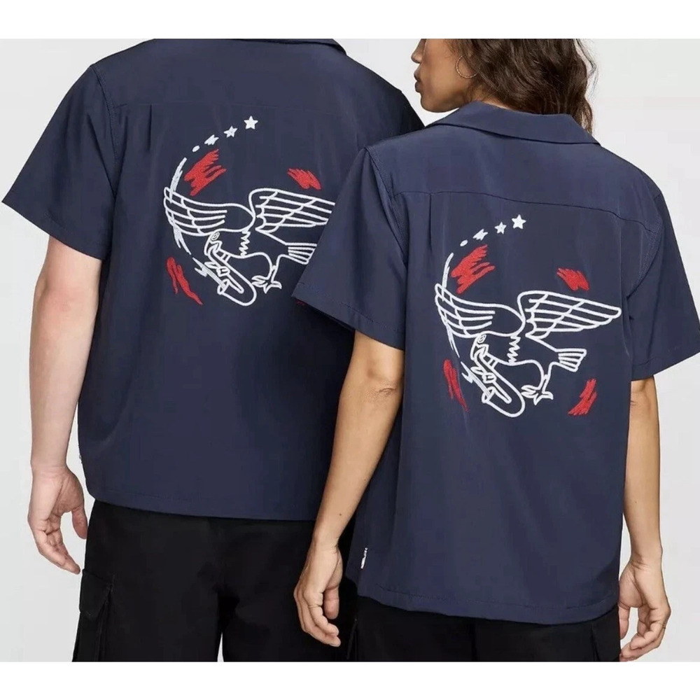Nike SB Team USA Paris Olympics 2024 Bowler Shirt Size S Obsidian FZ4054-451 NWT